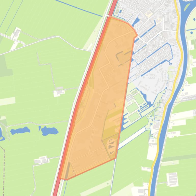 Kaart van de buurt Meerkerk bedrijventerrein.