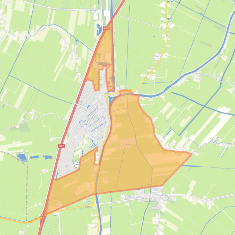 Kaart van de buurt Meerkerk buitengebied oost.