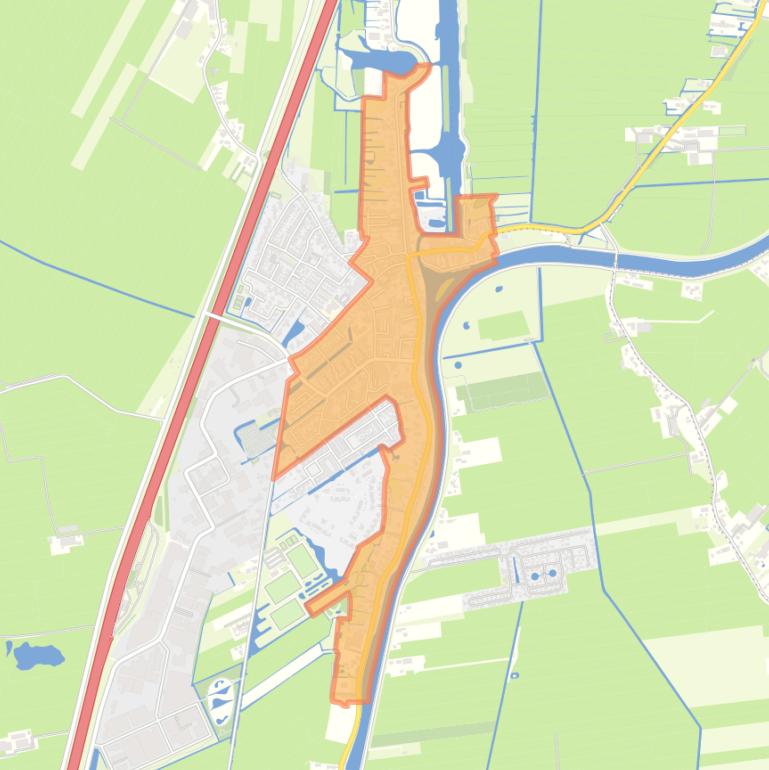 Kaart van de buurt Meerkerk kern.