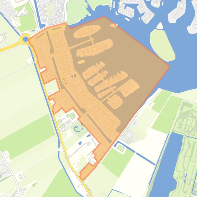 Kaart van de buurt Meeroevers.