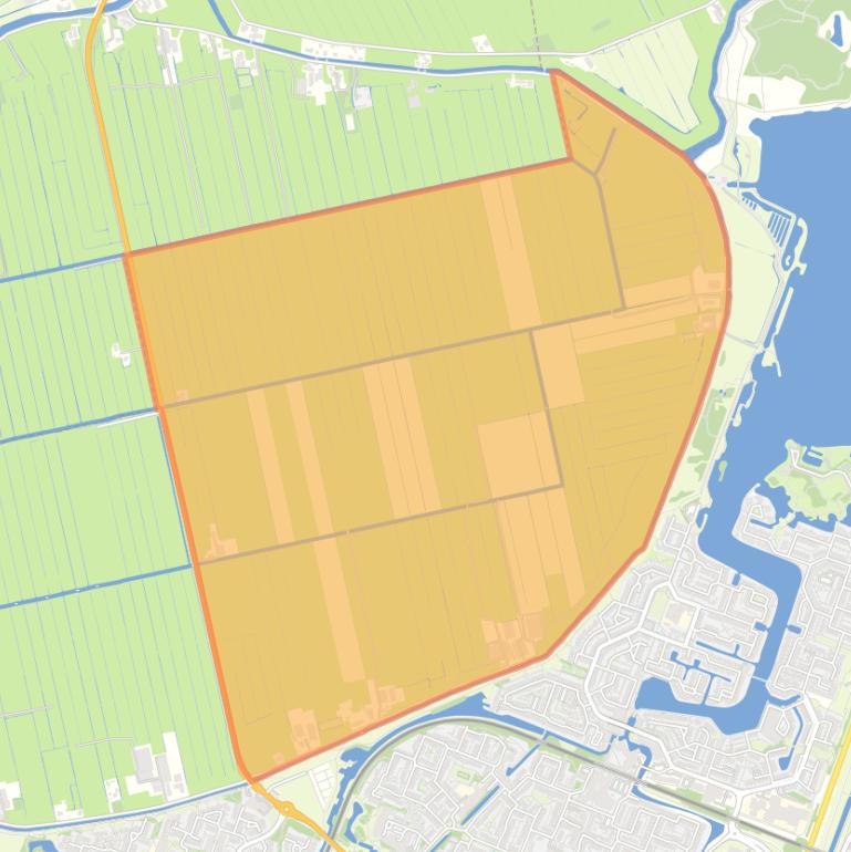 Kaart van de buurt Meerpolder-Oost.