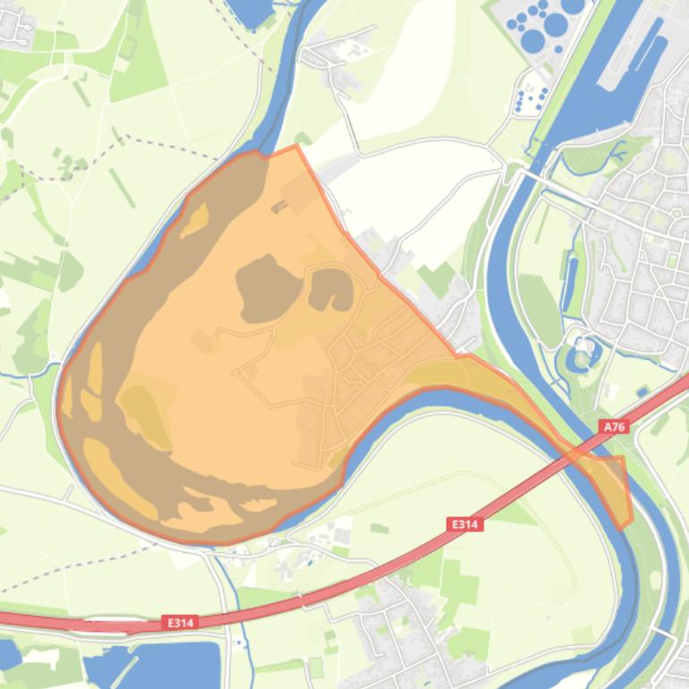 Kaart van de buurt Meers.