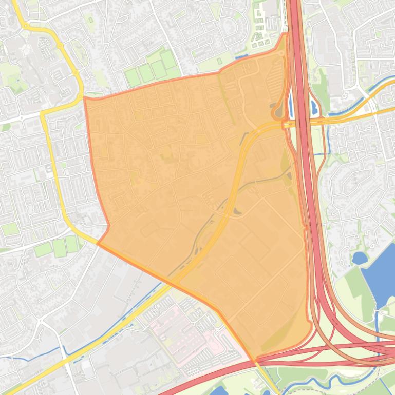 Kaart van de buurt Meerveldhoven.
