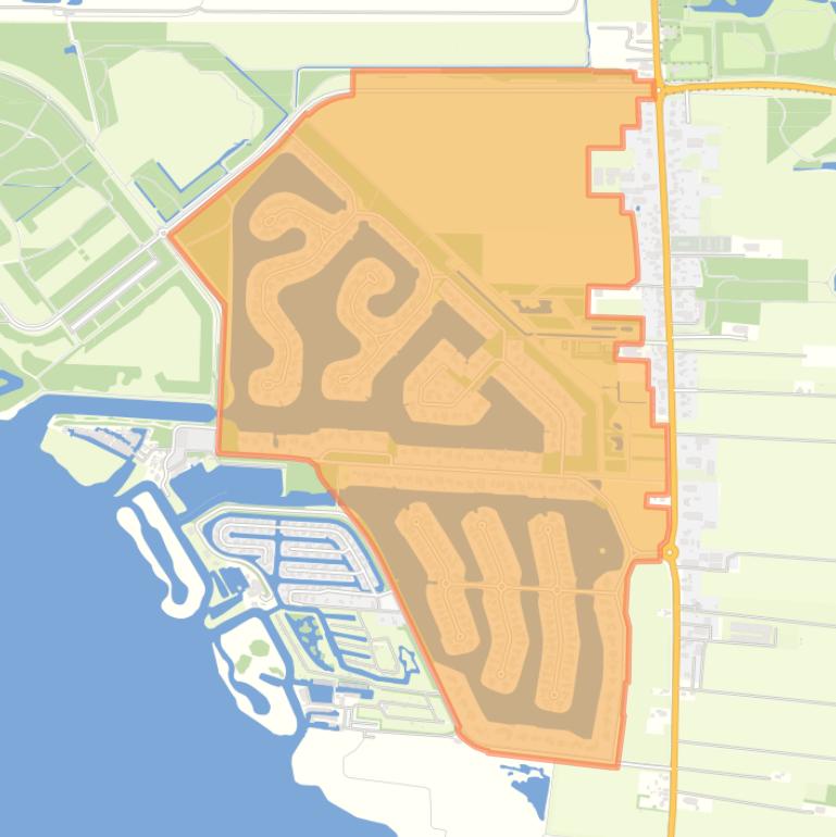 Kaart van de buurt Meerwijck.