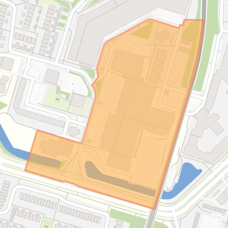 Kaart van de buurt Meerzicht-Centrum-West.