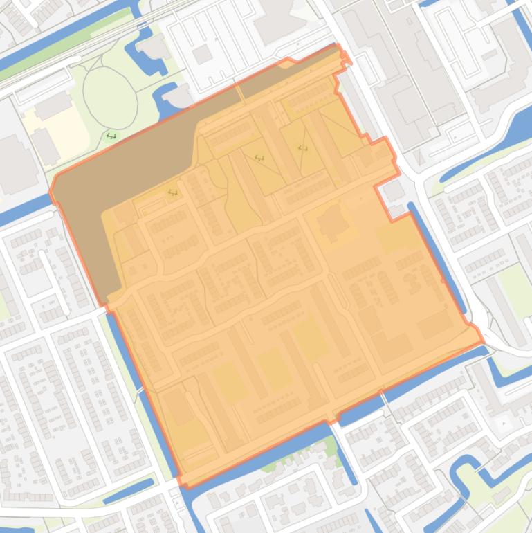 Kaart van de Meeuwenbuurt.