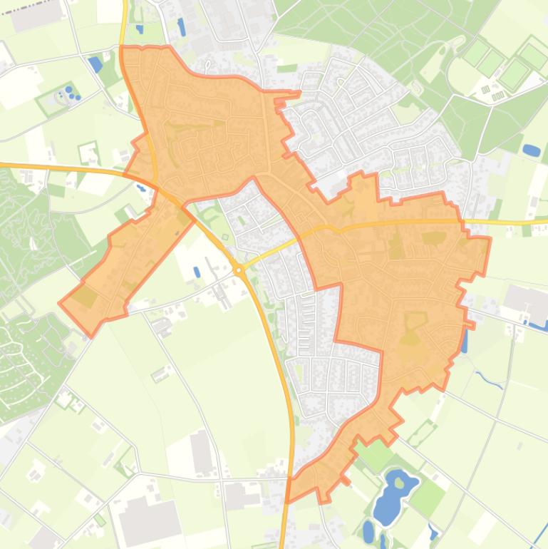 Kaart van de buurt Meijel-centrum.