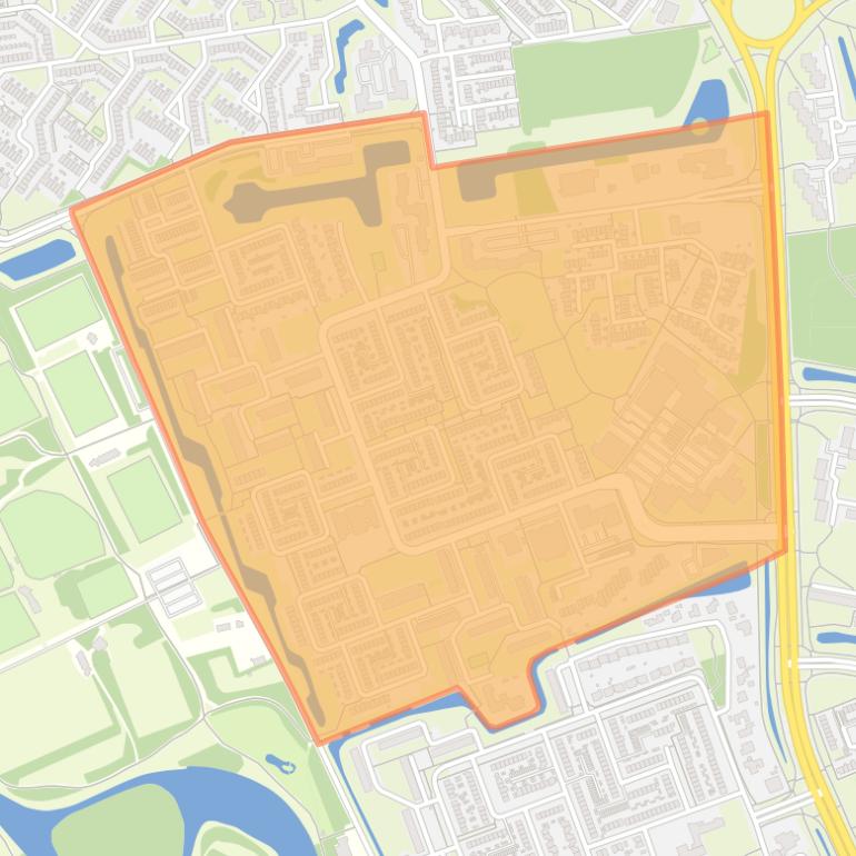 Kaart van de buurt Meijhorst.