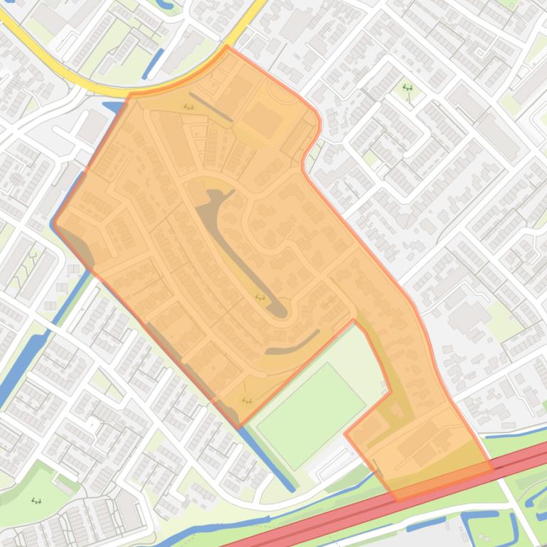 Kaart van de buurt Mennepark.