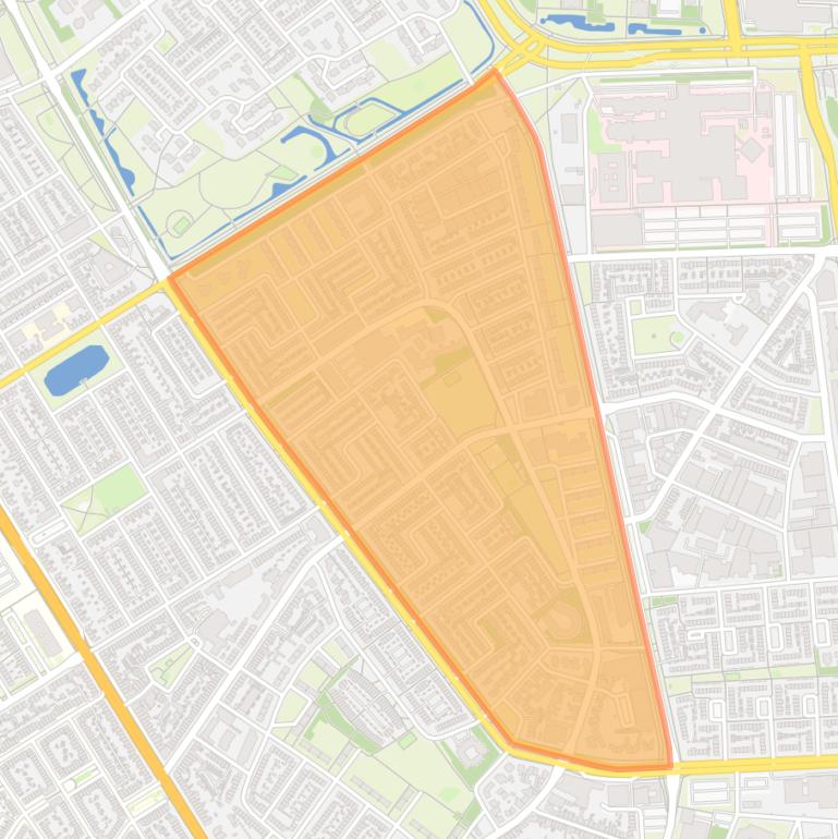 Kaart van de buurt Mensfort.