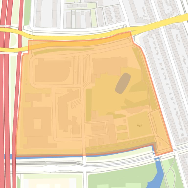 Kaart van de buurt Mercatorpark.