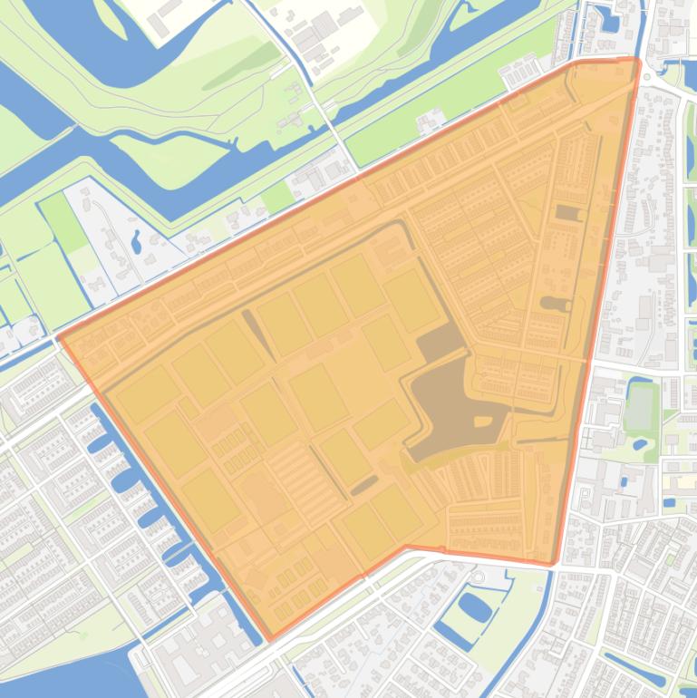 Kaart van de Merenbuurt.