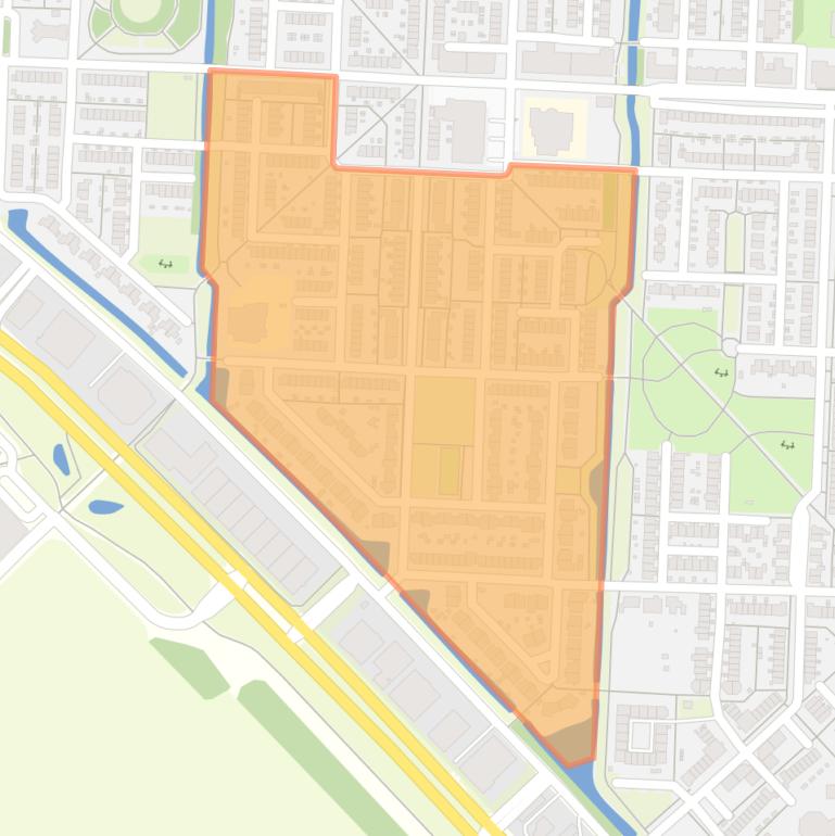 Kaart van de Merenbuurt.