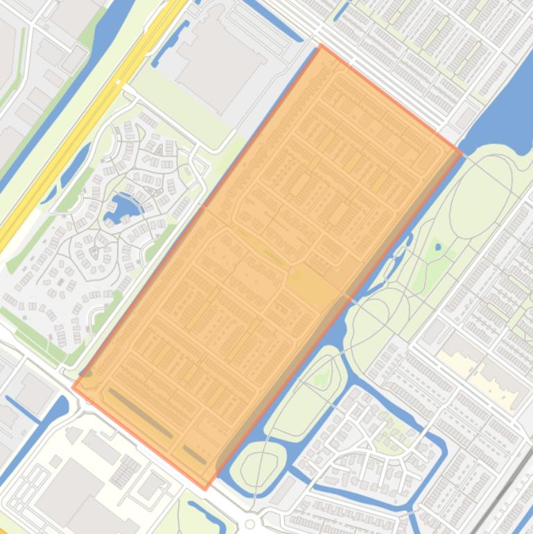 Kaart van de Merenbuurt-Oost.