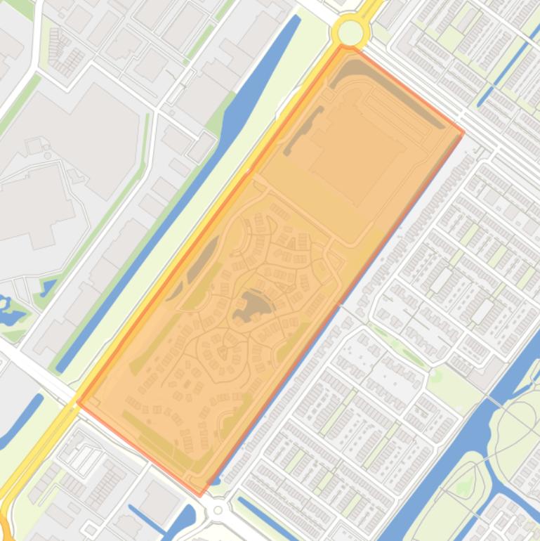 Kaart van de Merenbuurt-West.