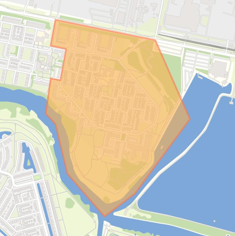 Kaart van de buurt Merwedepolder-Oost.