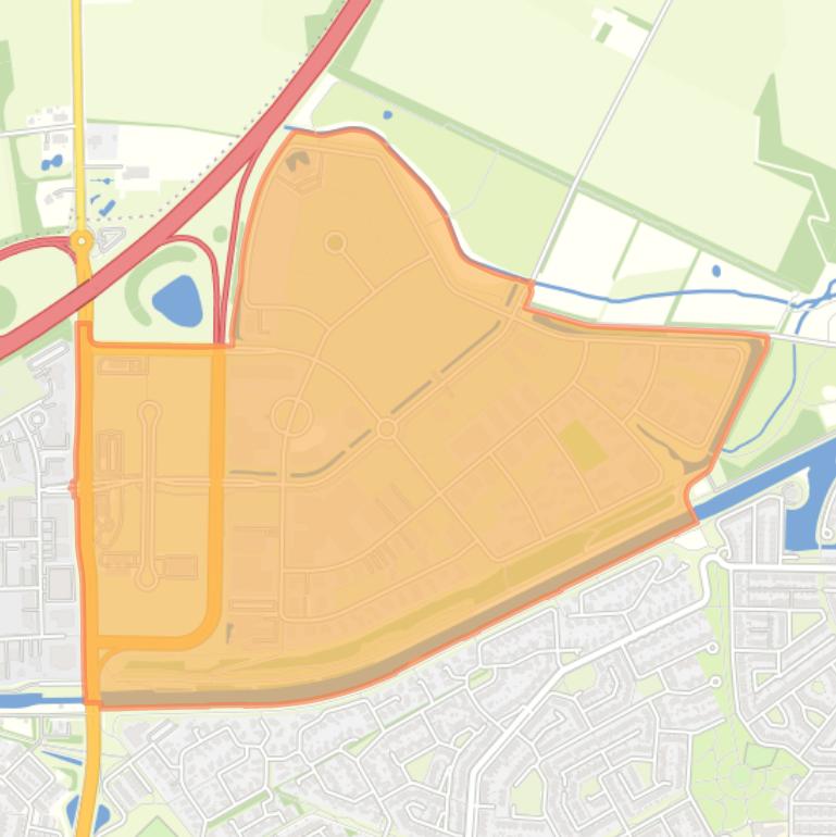 Kaart van de buurt Messchenveld.