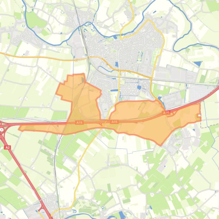 Kaart van de buurt Meteren en omgeving.