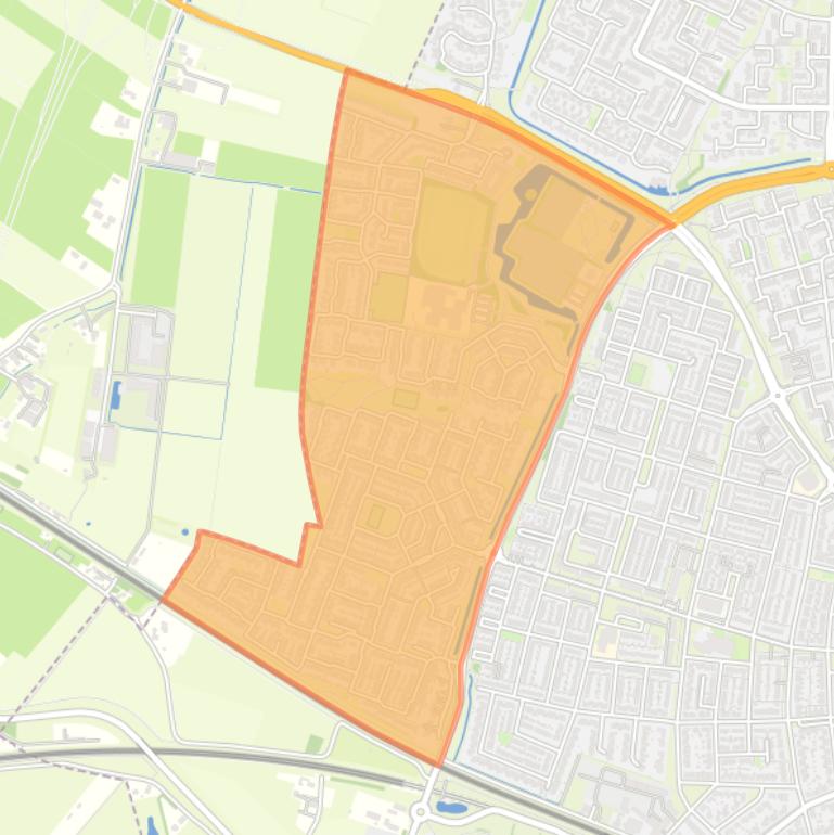 Kaart van de buurt Methen.