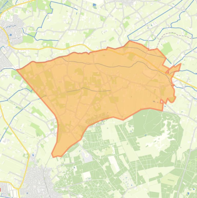 Kaart van de buurt Meulunteren/De Valk.