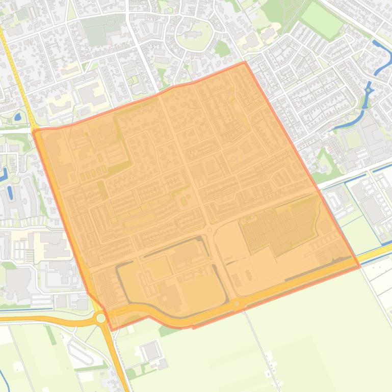 Kaart van de Middelharnis bomenbuurt.