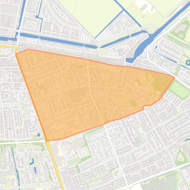 Kaart van de buurt Middelharnis centrum.