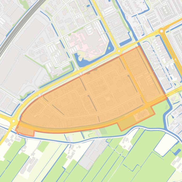 Kaart van de buurt Middelland-Zuid.