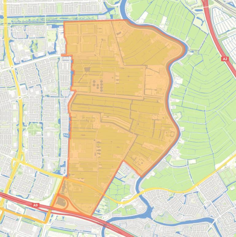 Kaart van de buurt Middelpolder.