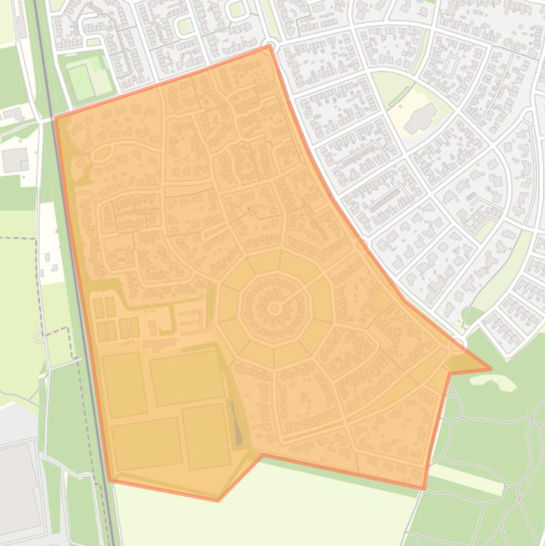 Kaart van de buurt Middelreuvelt.