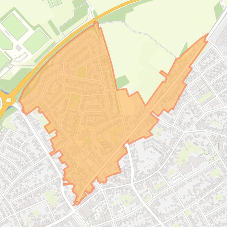 Kaart van de buurt Middelveld.