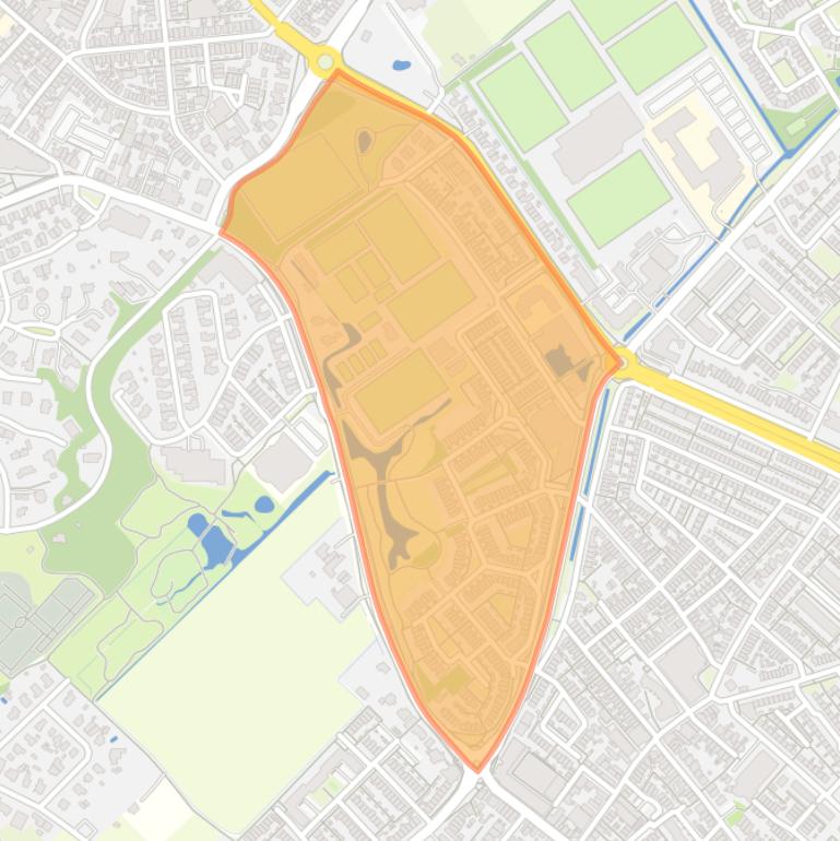 Kaart van de buurt Middengebied Midden.