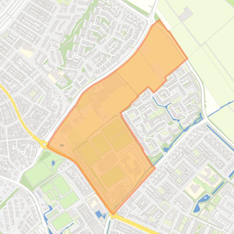 Kaart van de buurt Middengebied Noord.