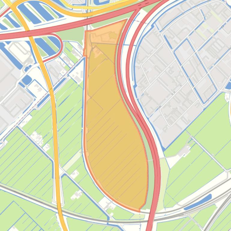 Kaart van de buurt Middengebied noord.