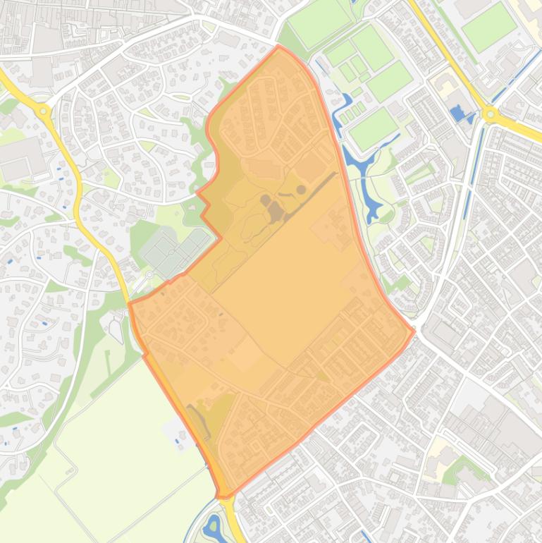 Kaart van de buurt Middengebied Zuid.