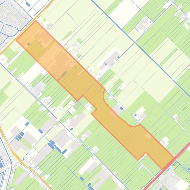 Kaart van de buurt Middengebied zuid.