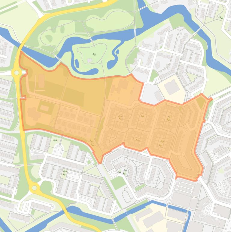 Kaart van de buurt Middenhof en Uithof.