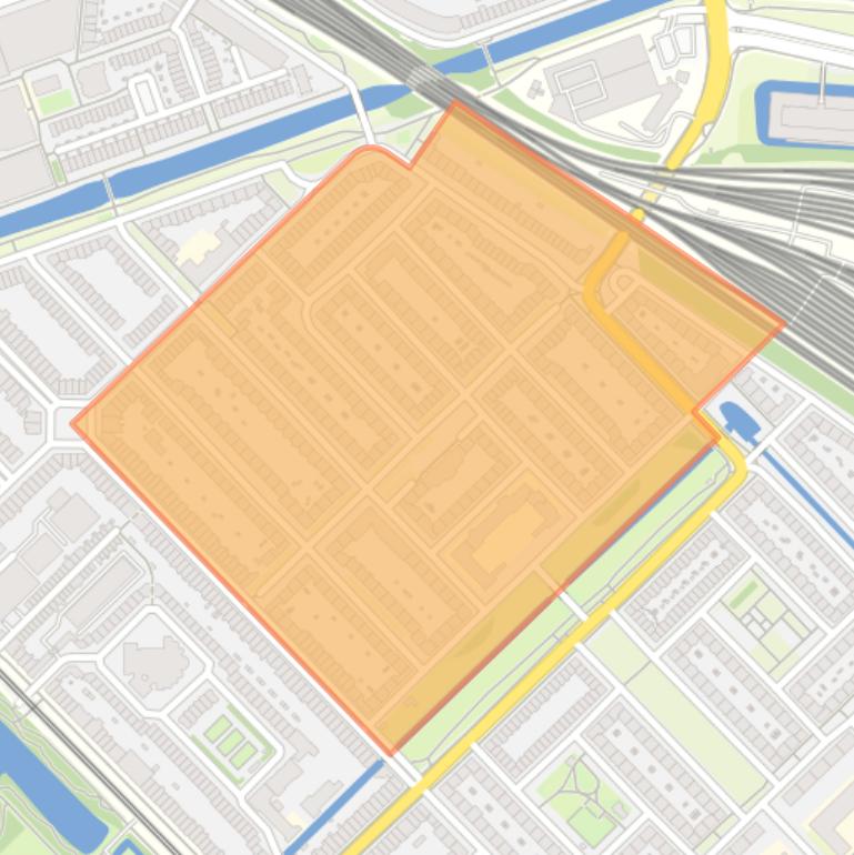 Kaart van de buurt Middenmeer-Noord.