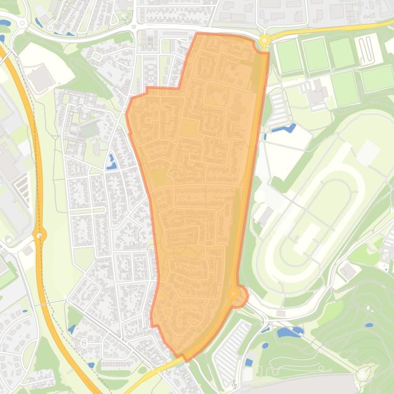 Kaart van de Mijnbuurt.