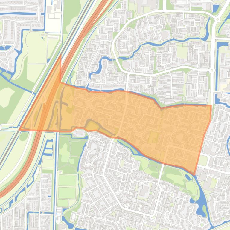 Kaart van de buurt Mildenburg en omgeving.