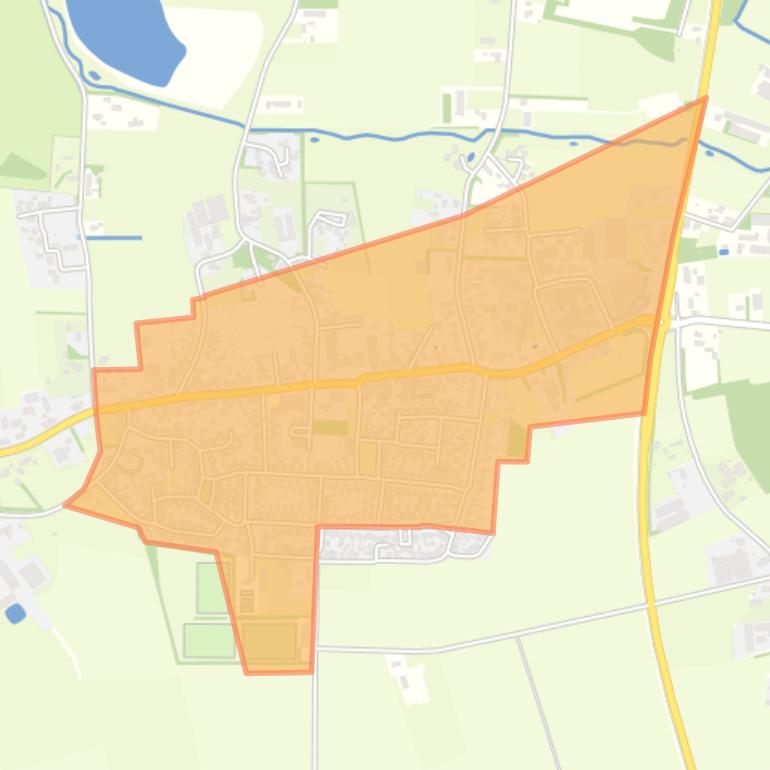 Kaart van de buurt Milheeze.