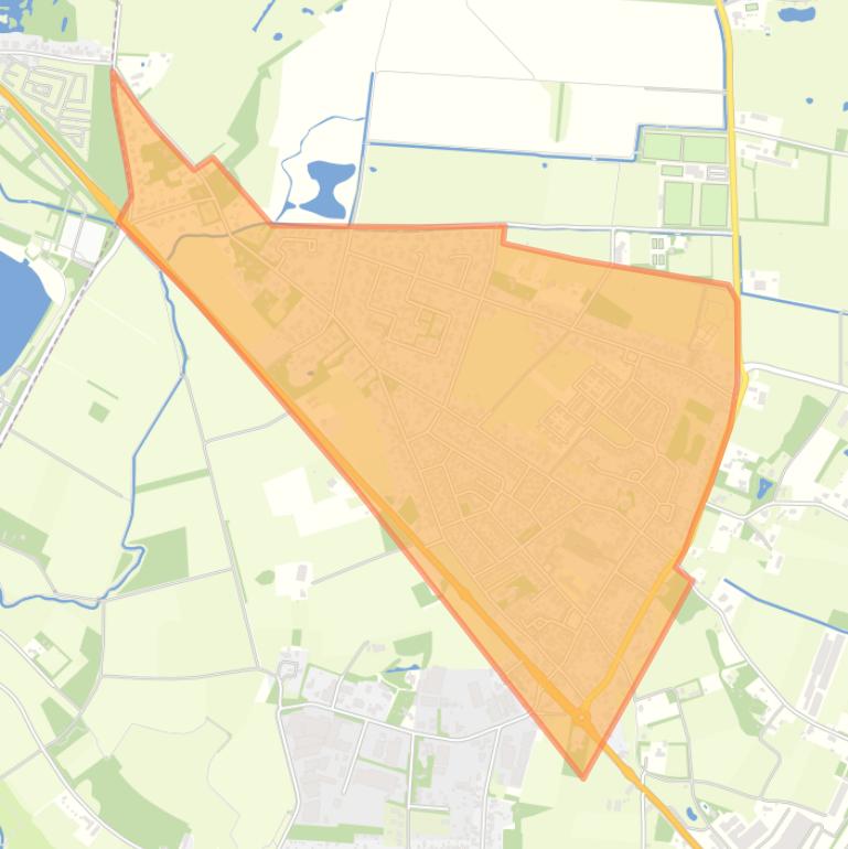 Kaart van de buurt Milsbeek.