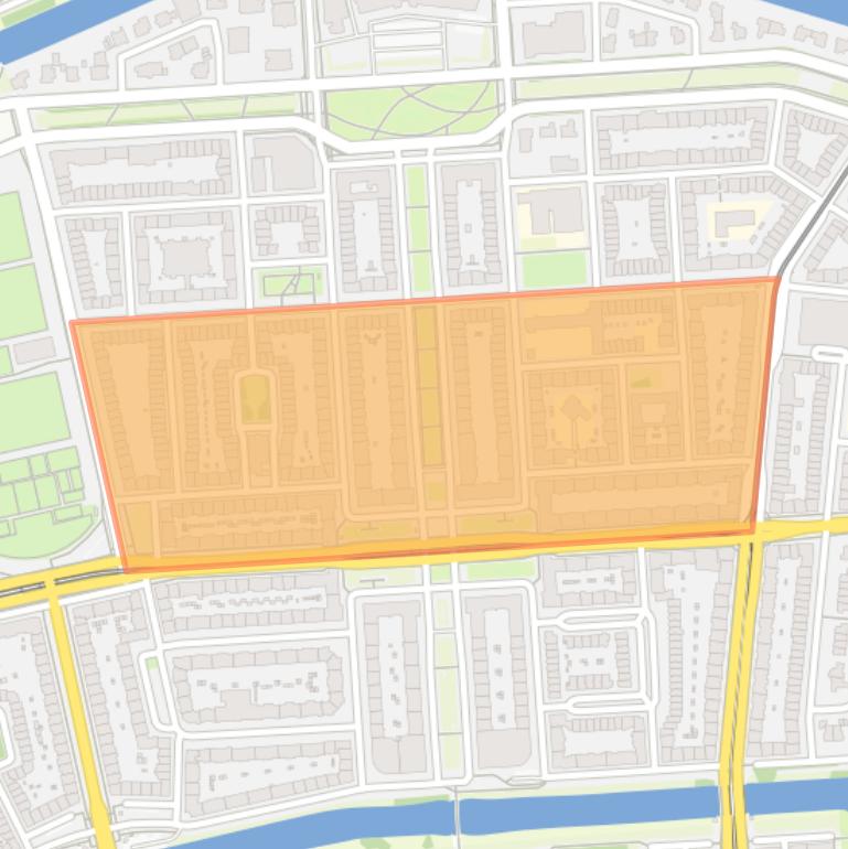 Kaart van de Minervabuurt-Midden.