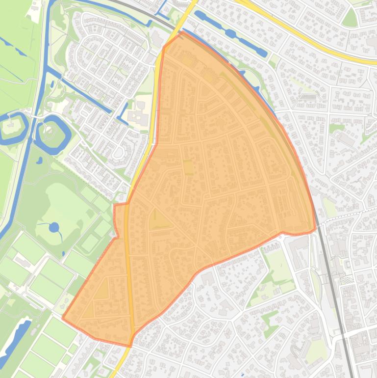 Kaart van de buurt Ministerpark.