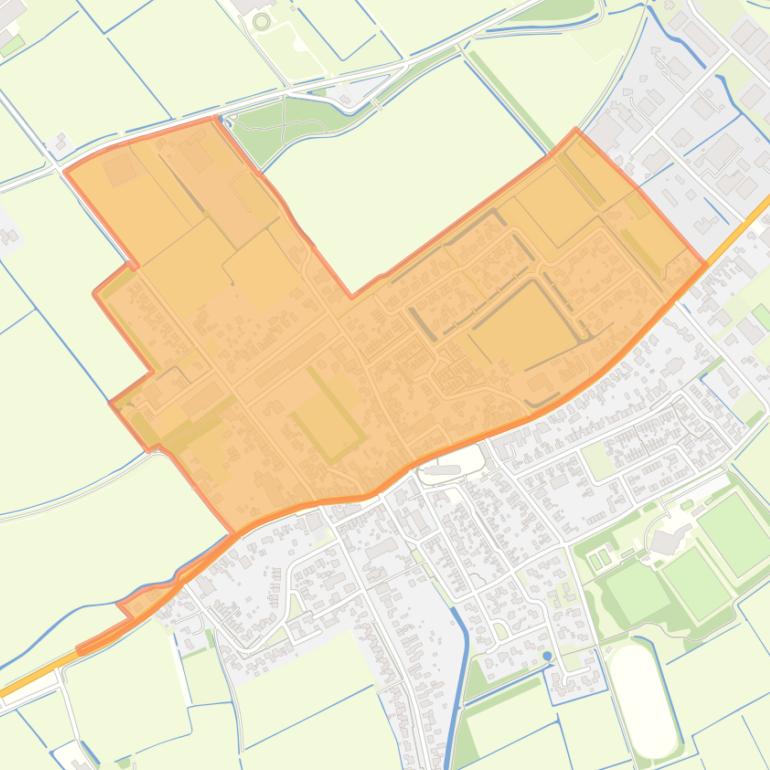 Kaart van de buurt Minnertsga Noord.