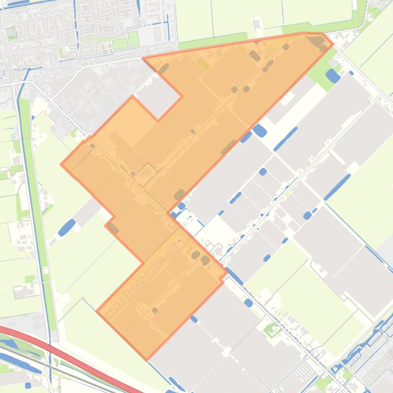 Kaart van de buurt Moerkapelle kassengebied.