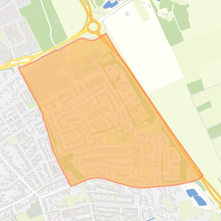 Kaart van de buurt Molenakkers.