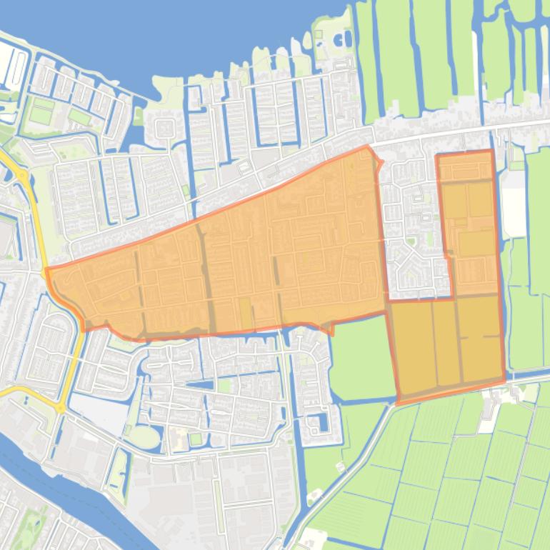 Kaart van de Molenbuurt.