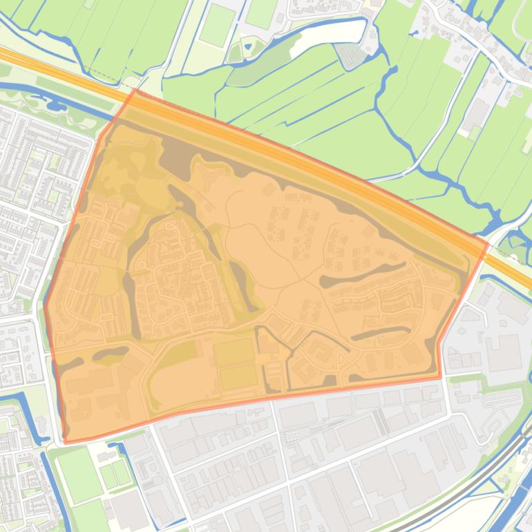 Kaart van de buurt Molenkoog.