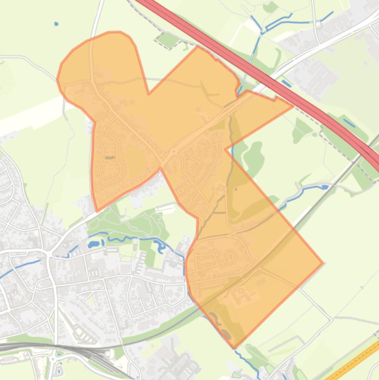 Kaart van de buurt Molsberg-Rodeput.