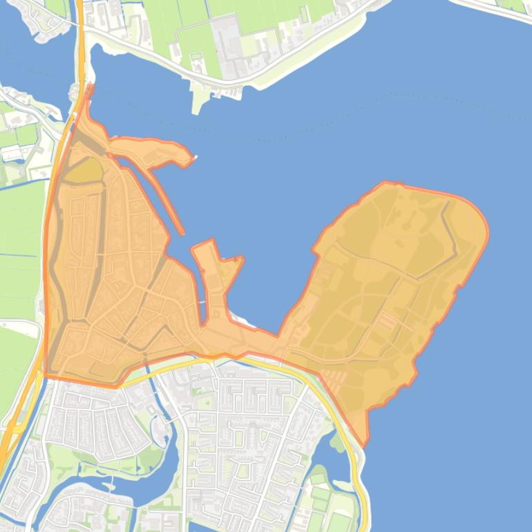 Kaart van de buurt Monnickendam.